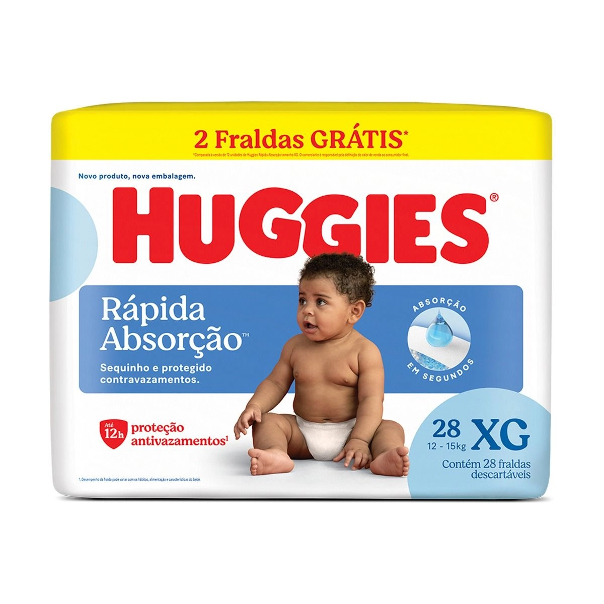 FRALDA HUGGIES AZUL XG 28UN