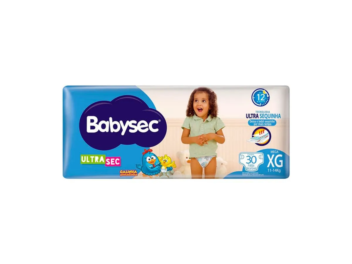 FRALDA BABYSEC XG 30UN