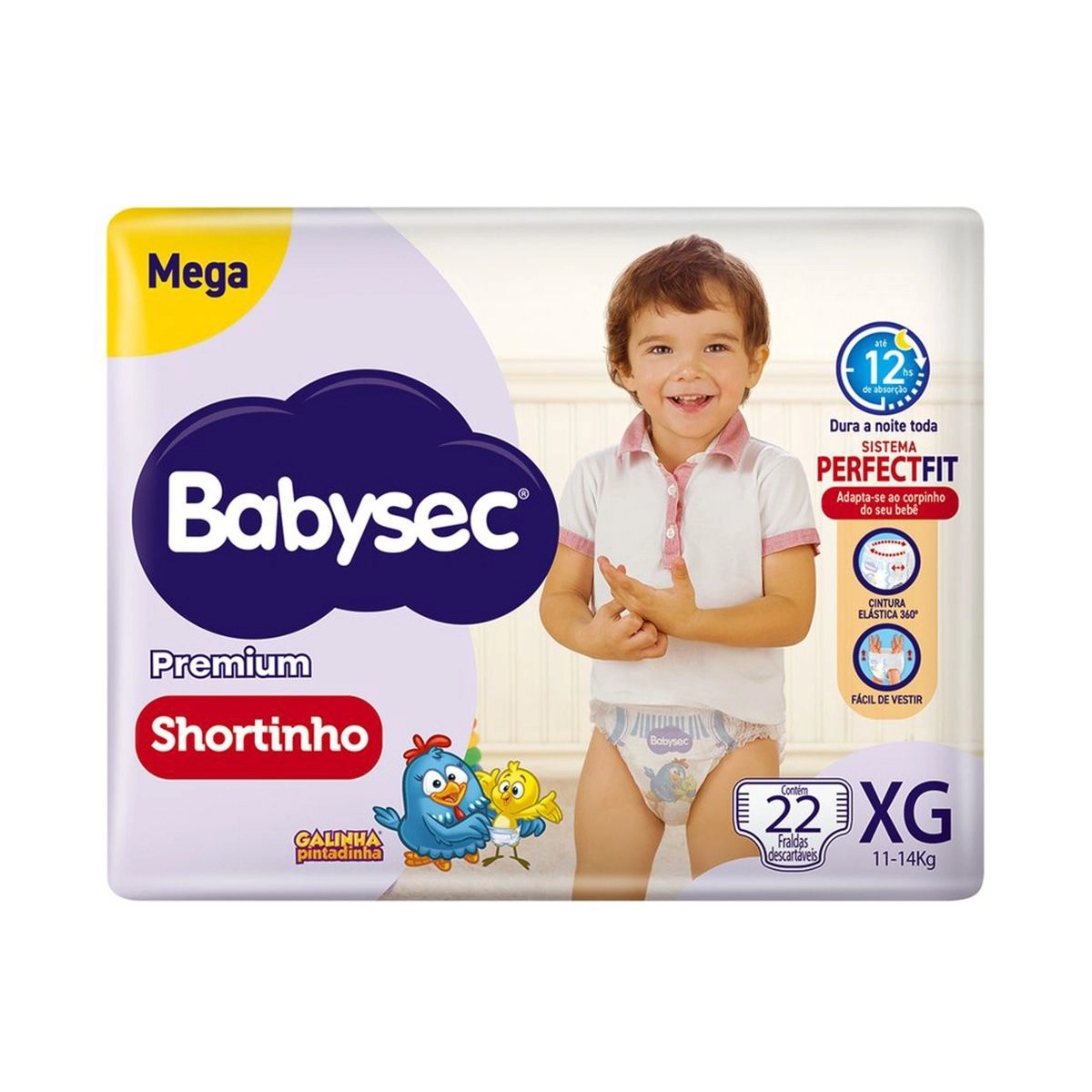FRALDA BABYSEC PREMIUM SHORT XG 22UN